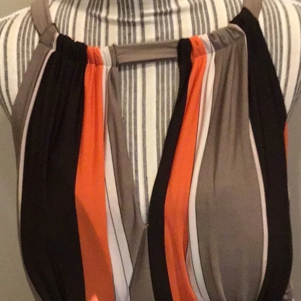 Blooming Rose Woman Striped Sundress Choker Top Size 3X - Picture 3 of 6